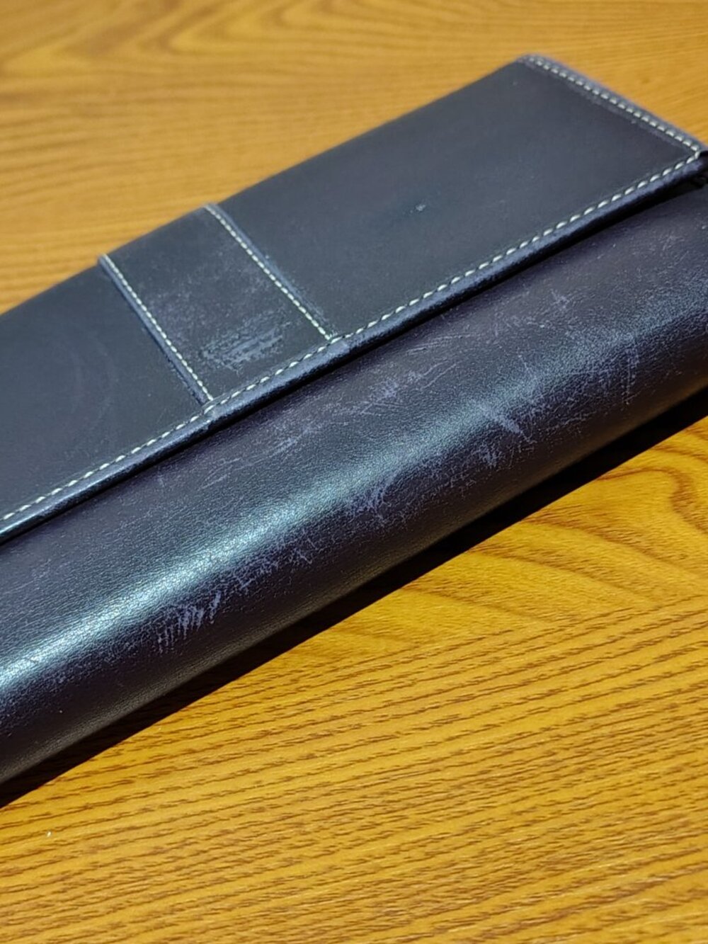 Vintage Coach Hampton Purple Leather Trifold Wallet - Picture 9 of 11